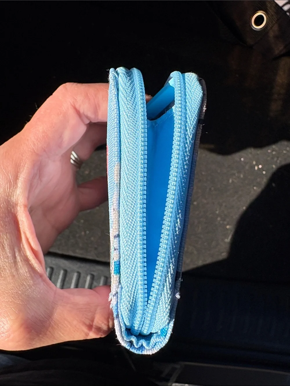 Vera Bradley Sky Blue Floral Zip Wallet - Picture 3 of 6